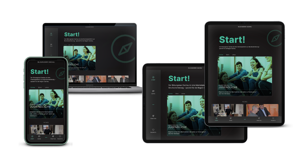Der neue Bildungsnavi: Optimiertes Design am Smartphone, Tablet oder Desktop
